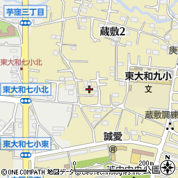 東京都東大和市蔵敷2丁目周辺の地図