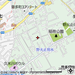 東京都東村山市恩多町3丁目周辺の地図