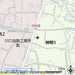 東京都武蔵村山市神明1丁目40周辺の地図