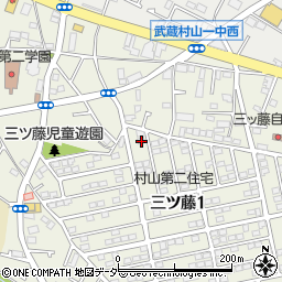 東京都武蔵村山市三ツ藤1丁目48-2周辺の地図