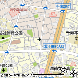 東京都足立区千住中居町32-14周辺の地図