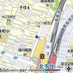 東京都足立区千住3丁目65-1周辺の地図