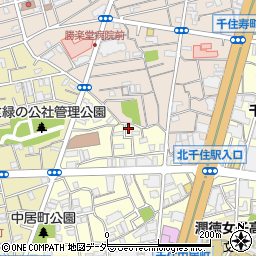 東京都足立区千住中居町32-8周辺の地図