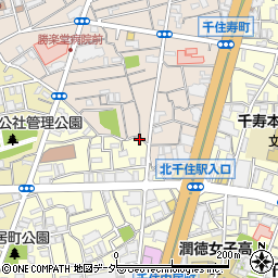 東京都足立区千住中居町32-13周辺の地図