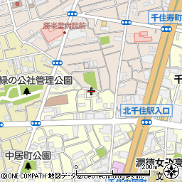東京都足立区千住中居町32-9周辺の地図
