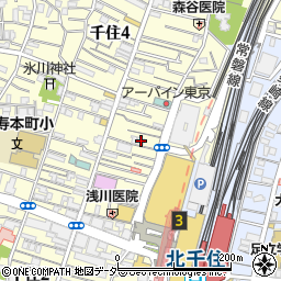 東京都足立区千住3丁目65-5周辺の地図