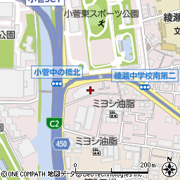 東京都葛飾区小菅2丁目2周辺の地図