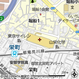 オーケー王子堀船店周辺の地図