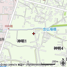 東京都武蔵村山市神明1丁目50周辺の地図