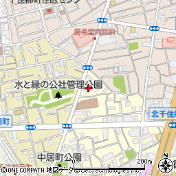 東京都足立区千住中居町30-8周辺の地図