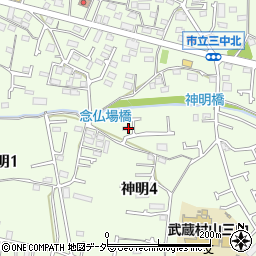 東京都武蔵村山市神明4丁目32-7周辺の地図