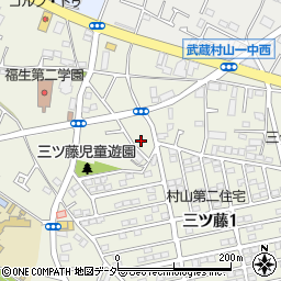 東京都武蔵村山市三ツ藤1丁目35-29周辺の地図