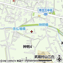 東京都武蔵村山市神明4丁目35-2周辺の地図