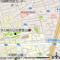 東京都足立区千住中居町30-15周辺の地図
