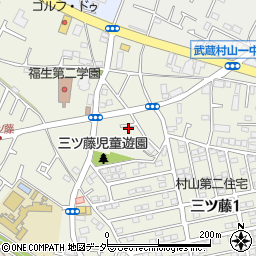 東京都武蔵村山市三ツ藤1丁目33周辺の地図