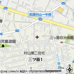 東京都武蔵村山市三ツ藤1丁目18周辺の地図