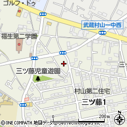 東京都武蔵村山市三ツ藤1丁目35-27周辺の地図