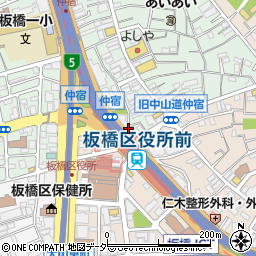 セブンイレブン板橋区役所駅東店周辺の地図