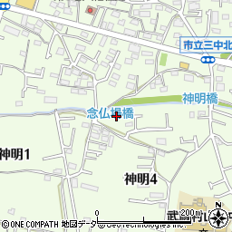 念仏塚橋周辺の地図
