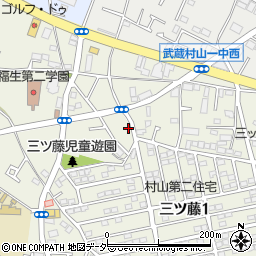 東京都武蔵村山市三ツ藤1丁目35-28周辺の地図