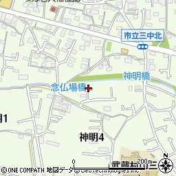 東京都武蔵村山市神明4丁目32周辺の地図