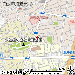 東京都足立区千住中居町30-10周辺の地図