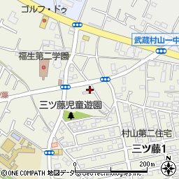 東京都武蔵村山市三ツ藤1丁目33-25周辺の地図
