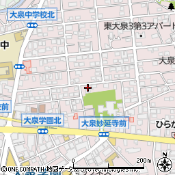 タイムズ東大泉３丁目第８駐車場周辺の地図