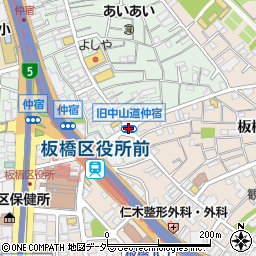 旧中仙道仲宿周辺の地図
