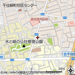東京都足立区千住中居町30-11周辺の地図
