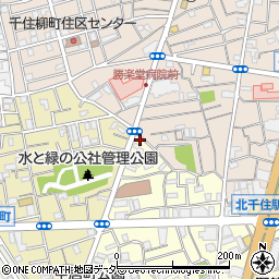 東京都足立区千住中居町30-12周辺の地図