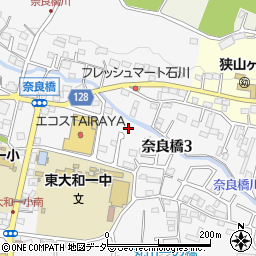 奈良橋川周辺の地図