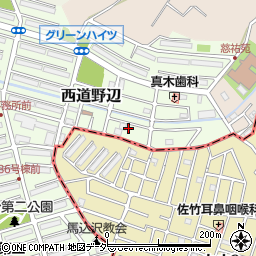 千葉県鎌ケ谷市西道野辺8周辺の地図