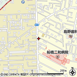 船橋二和郵便局周辺の地図