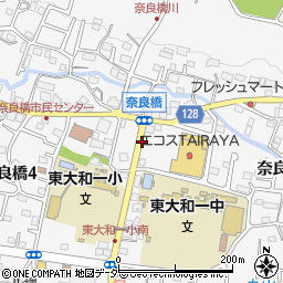 奈良橋周辺の地図