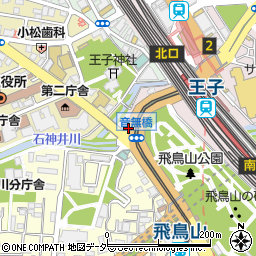 東京都北区王子1丁目2周辺の地図