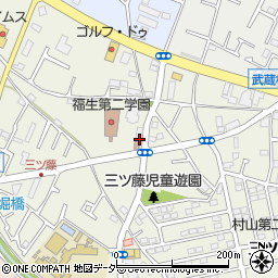 東京都武蔵村山市三ツ藤2丁目36周辺の地図