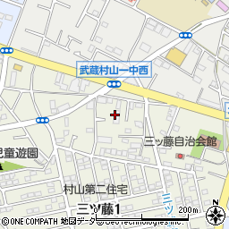 東京都武蔵村山市三ツ藤1丁目16周辺の地図