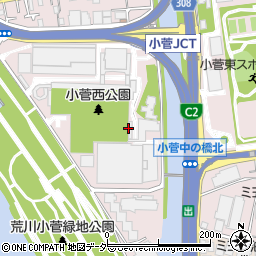 小菅西公園トイレ１周辺の地図