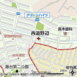 鎌ケ谷道野辺郵便局 ＡＴＭ周辺の地図