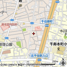 東京都足立区千住寿町7周辺の地図