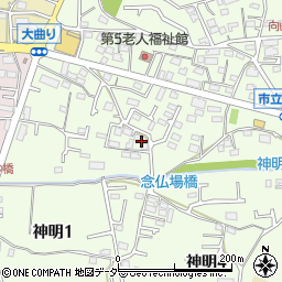 東京都武蔵村山市神明1丁目10周辺の地図