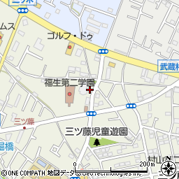 東京都武蔵村山市三ツ藤2丁目17周辺の地図