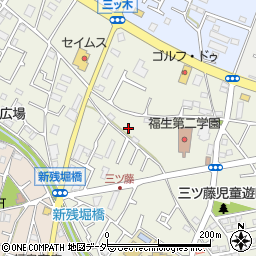 東京都武蔵村山市三ツ藤2丁目22周辺の地図
