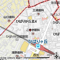 セブンイレブン保谷ひばりが丘駅北店周辺の地図