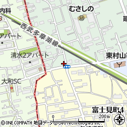 タイムズ東村山廻田町駐車場周辺の地図