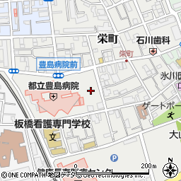 東京都板橋区栄町27周辺の地図