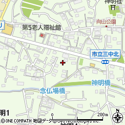 東京都武蔵村山市神明4丁目25-3周辺の地図