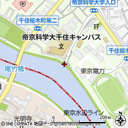 東京都足立区千住桜木2丁目1周辺の地図