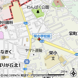 栄小学校前周辺の地図